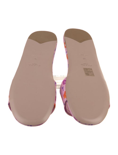 Prada Canvas Floral Print Slides
