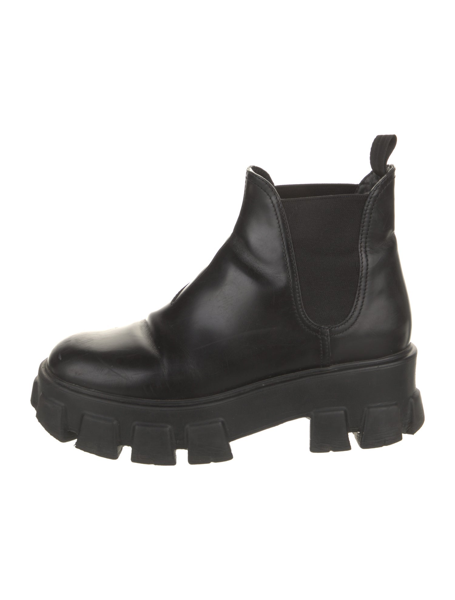 Prada Leather Chelsea Boots