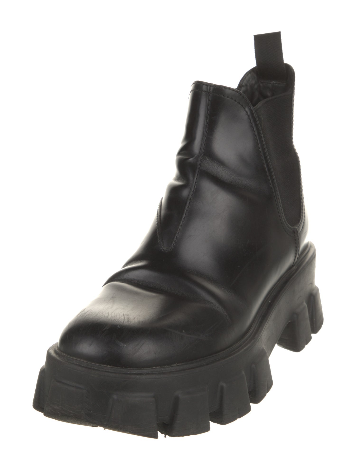 Prada Leather Chelsea Boots