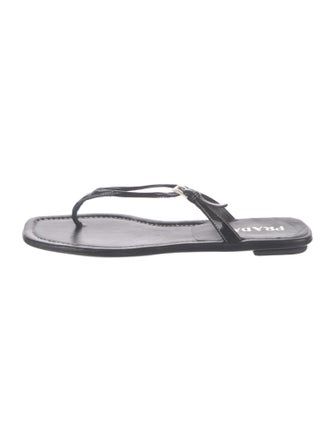 Prada Patent Leather Flip Flops