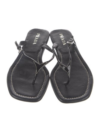 Prada Patent Leather Flip Flops