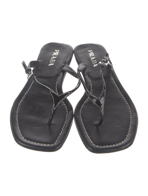 Prada Patent Leather Flip Flops
