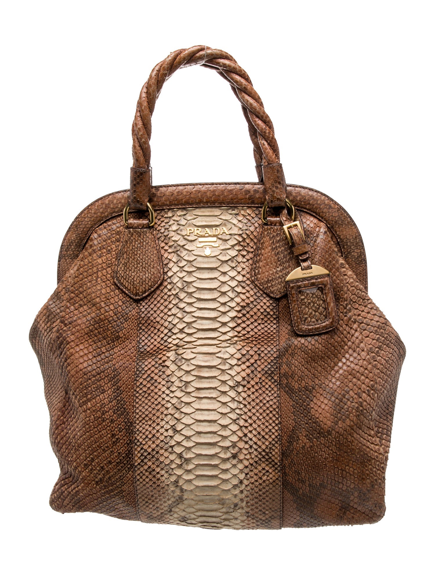 Prada Pitone Top Handle Bag