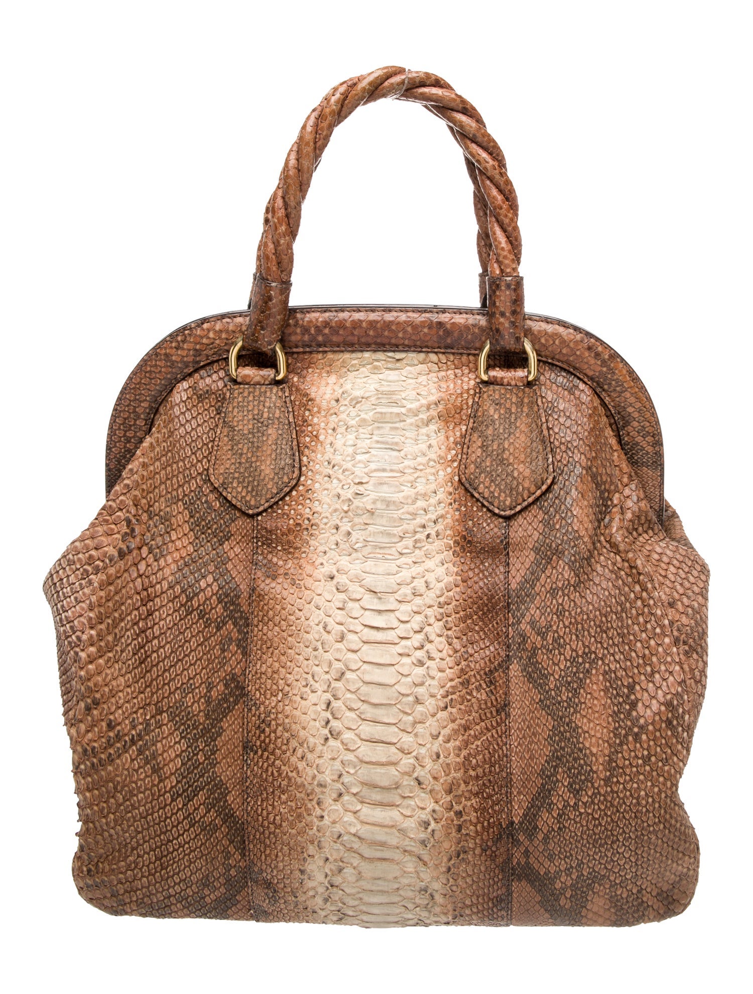 Prada Pitone Top Handle Bag