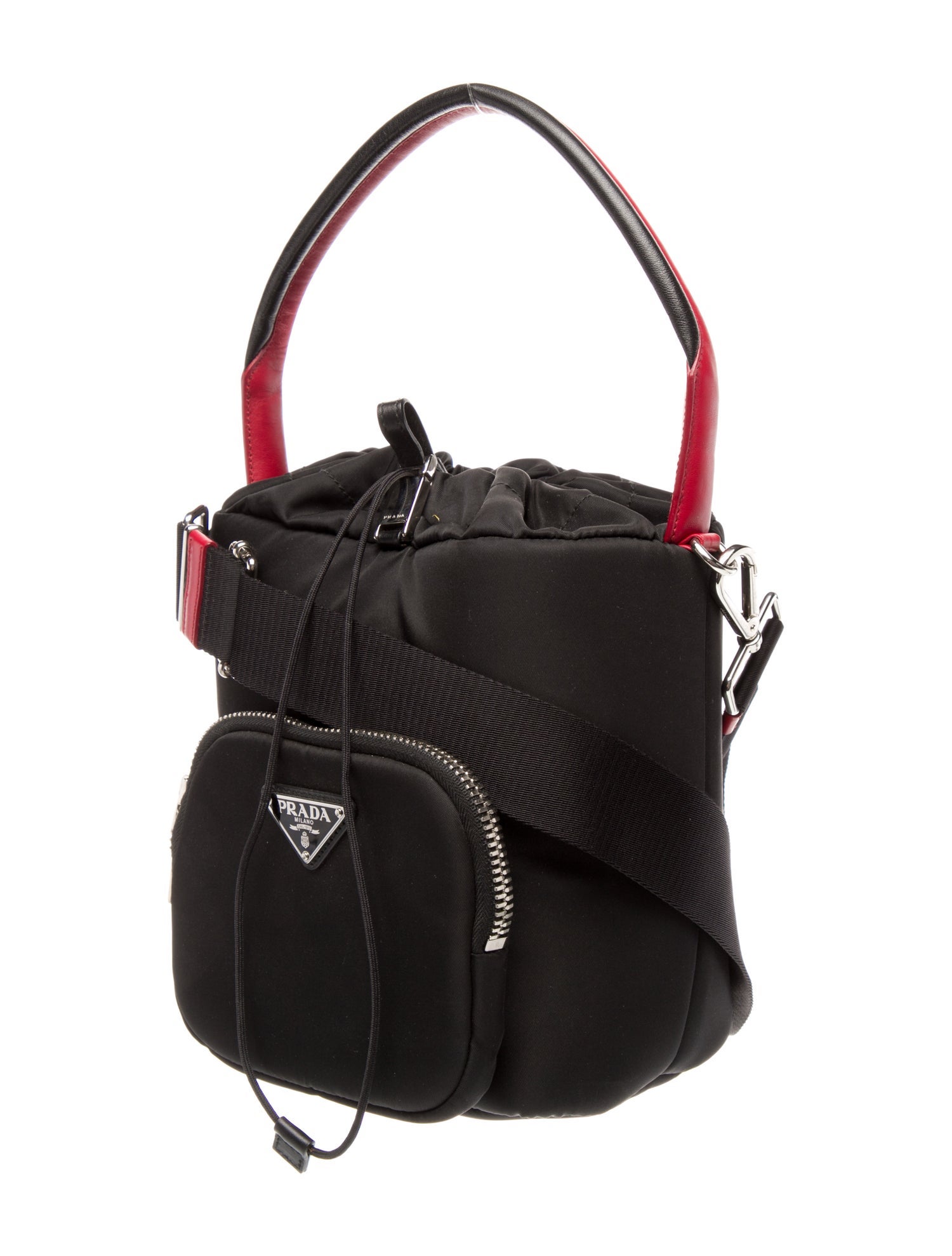 Prada Enameled Metal Triangle Cargo Pocket