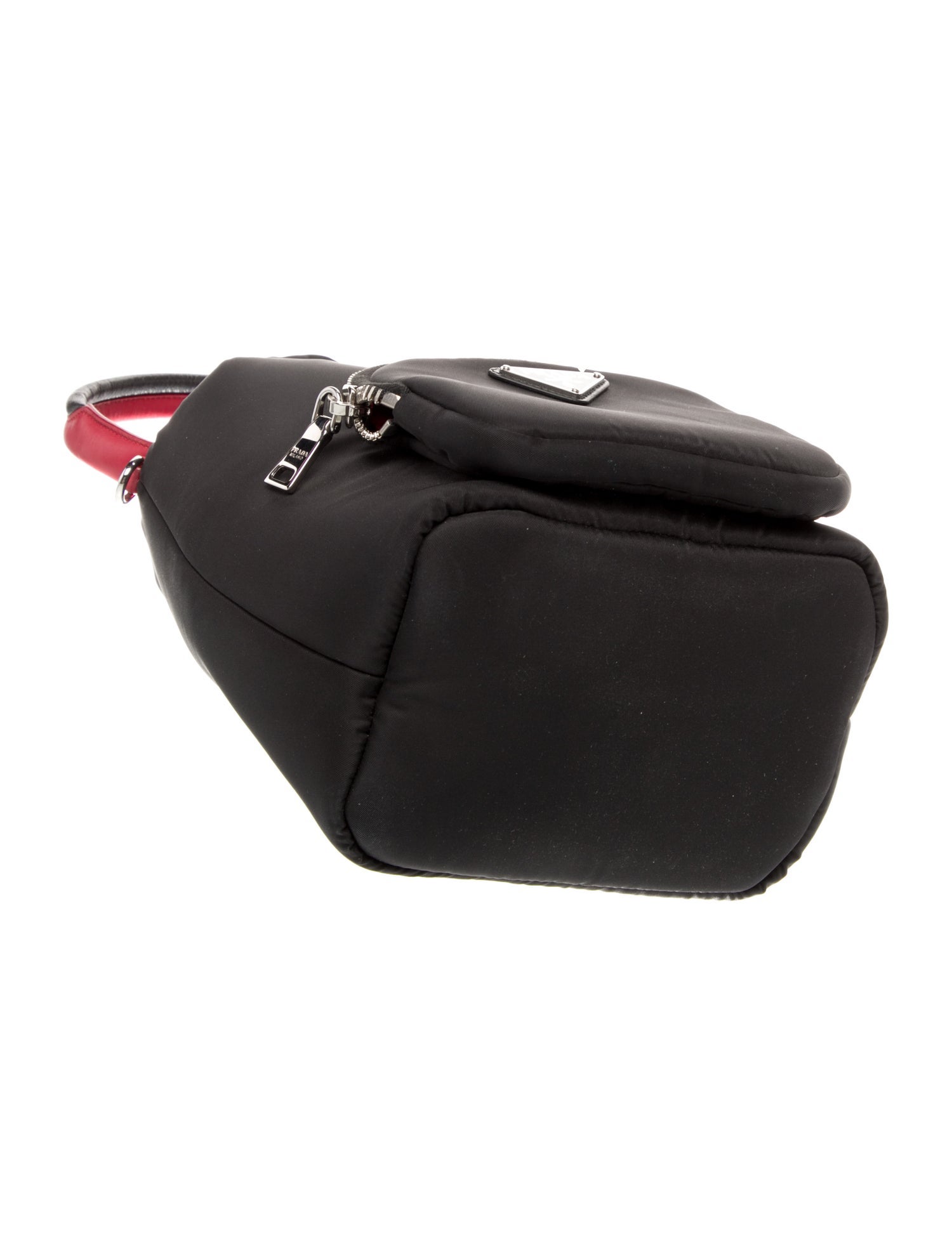 Prada Enameled Metal Triangle Cargo Pocket