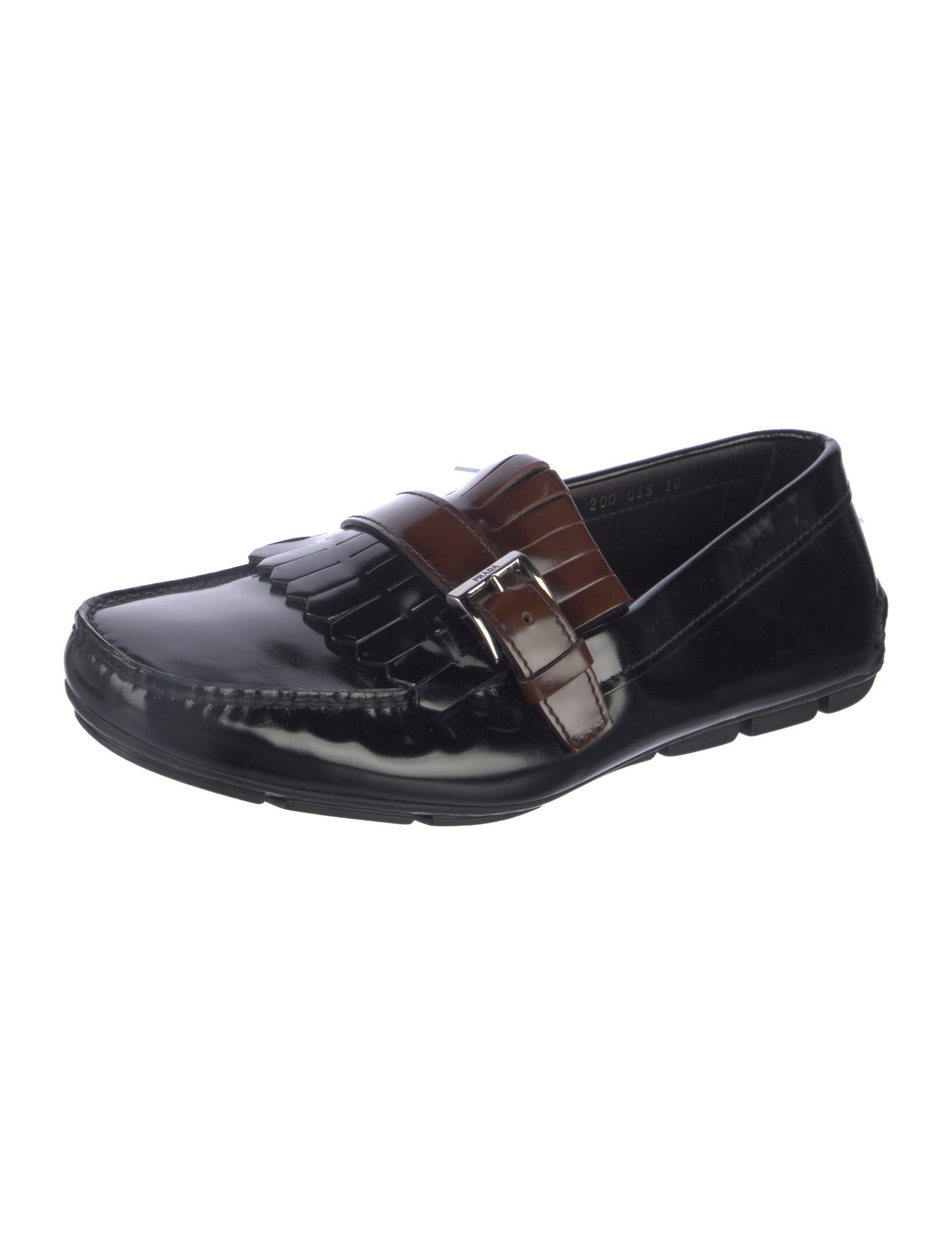Prada Leather Fringe Trim Accent Drivers