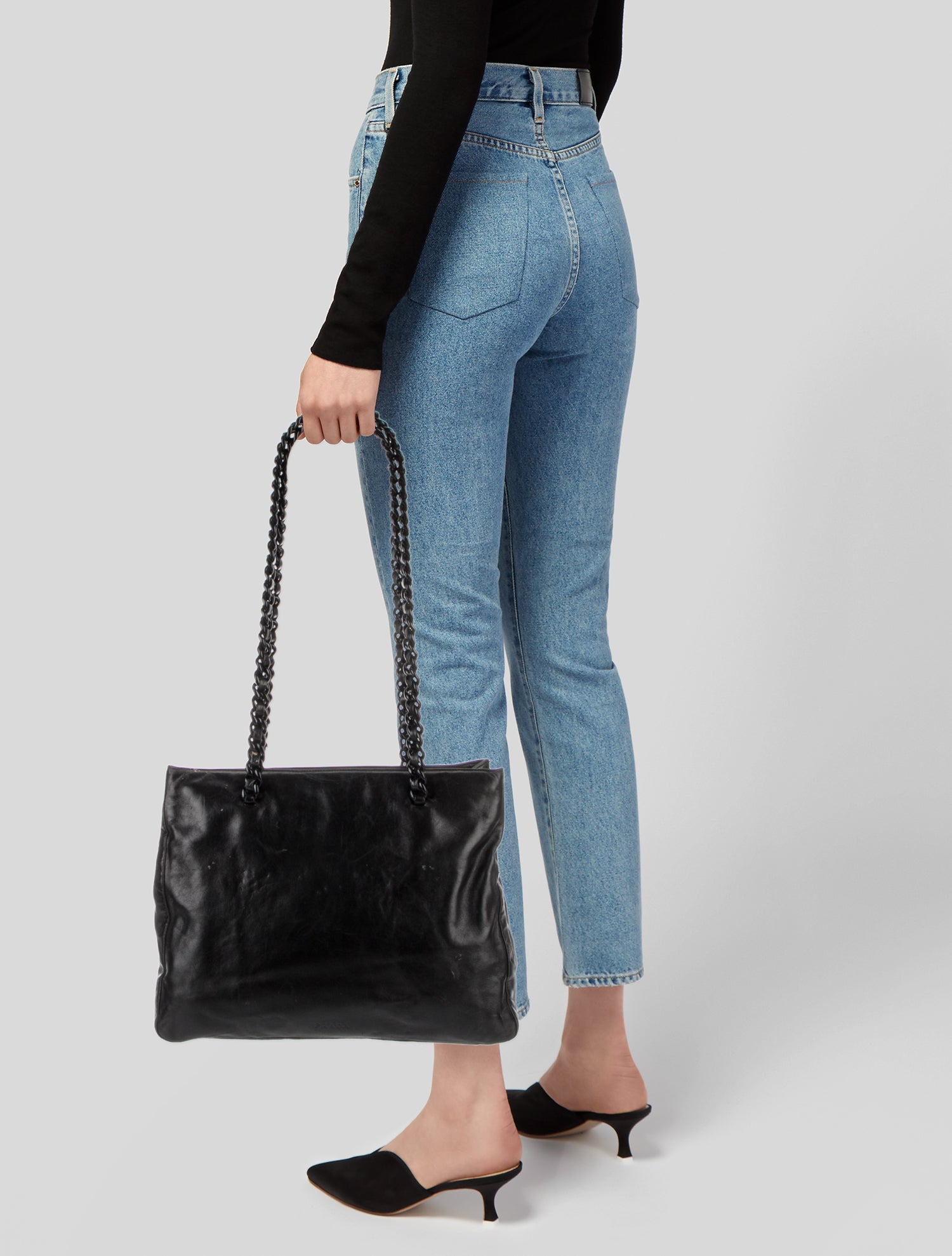 Prada Nappa Leather Shoulder Bag Vintage
