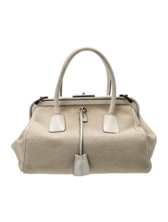 Prada Canvas Top Handle Bag