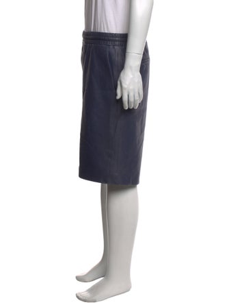 Prada Enameled Metal Triangle Jogger Shorts