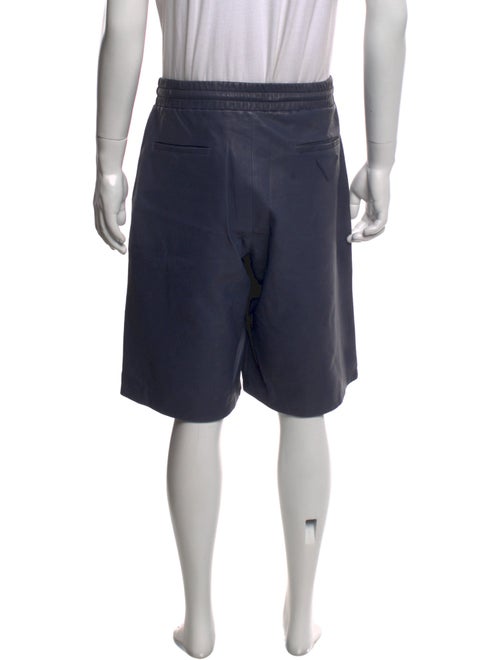 Prada Enameled Metal Triangle Jogger Shorts
