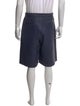 Prada Enameled Metal Triangle Jogger Shorts