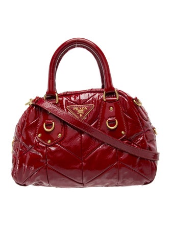 Prada Vernice Leather Top Handle Bag