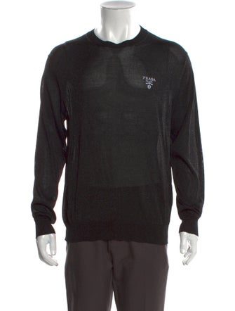 Prada 2021 Graphic Print Polo Sweater