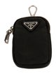 Prada black keychain coin pouch