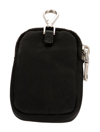 Prada black keychain coin pouch