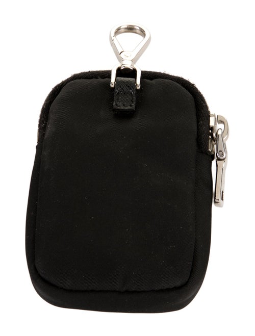 Prada black keychain coin pouch
