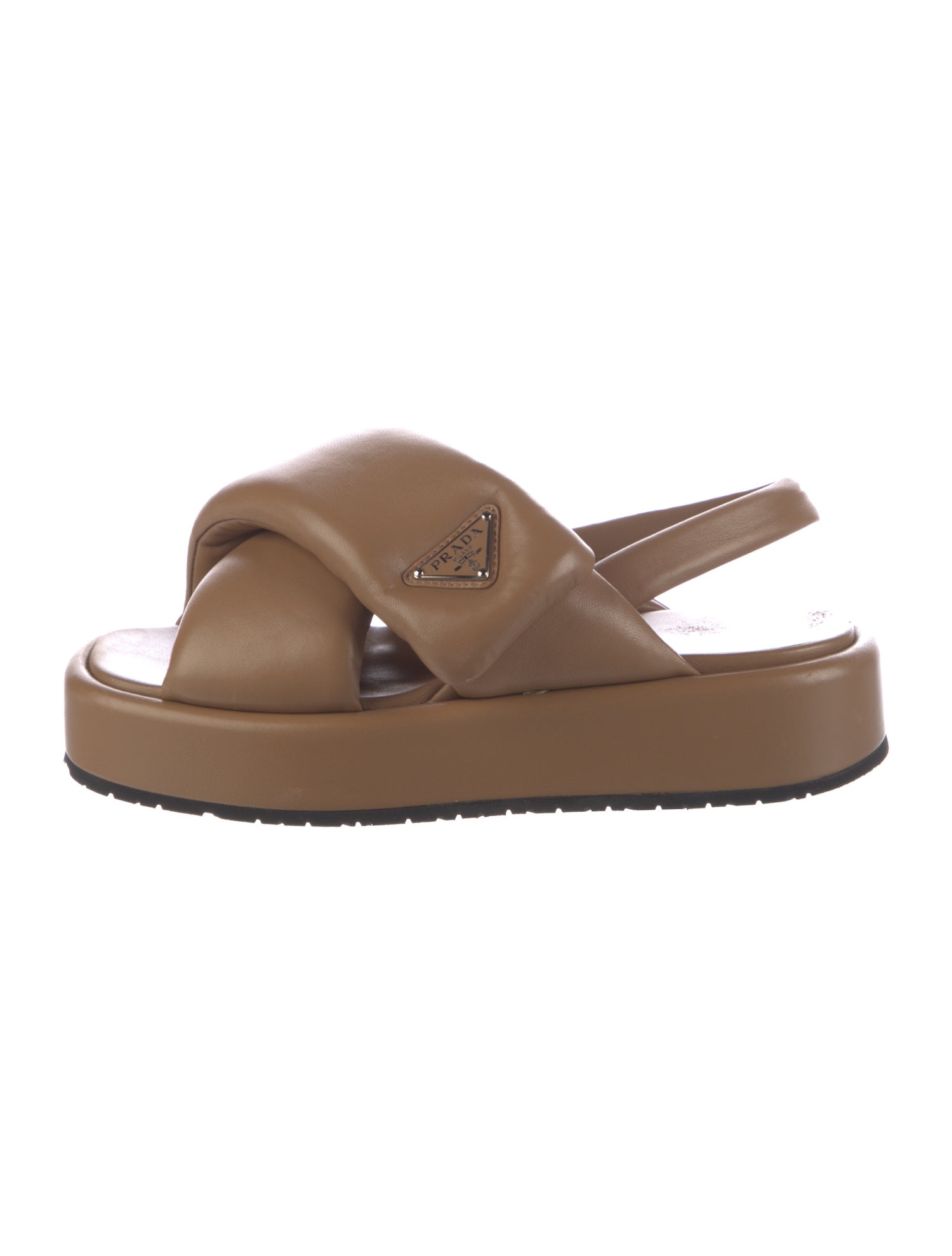 Prada Leather Slingback Sandals