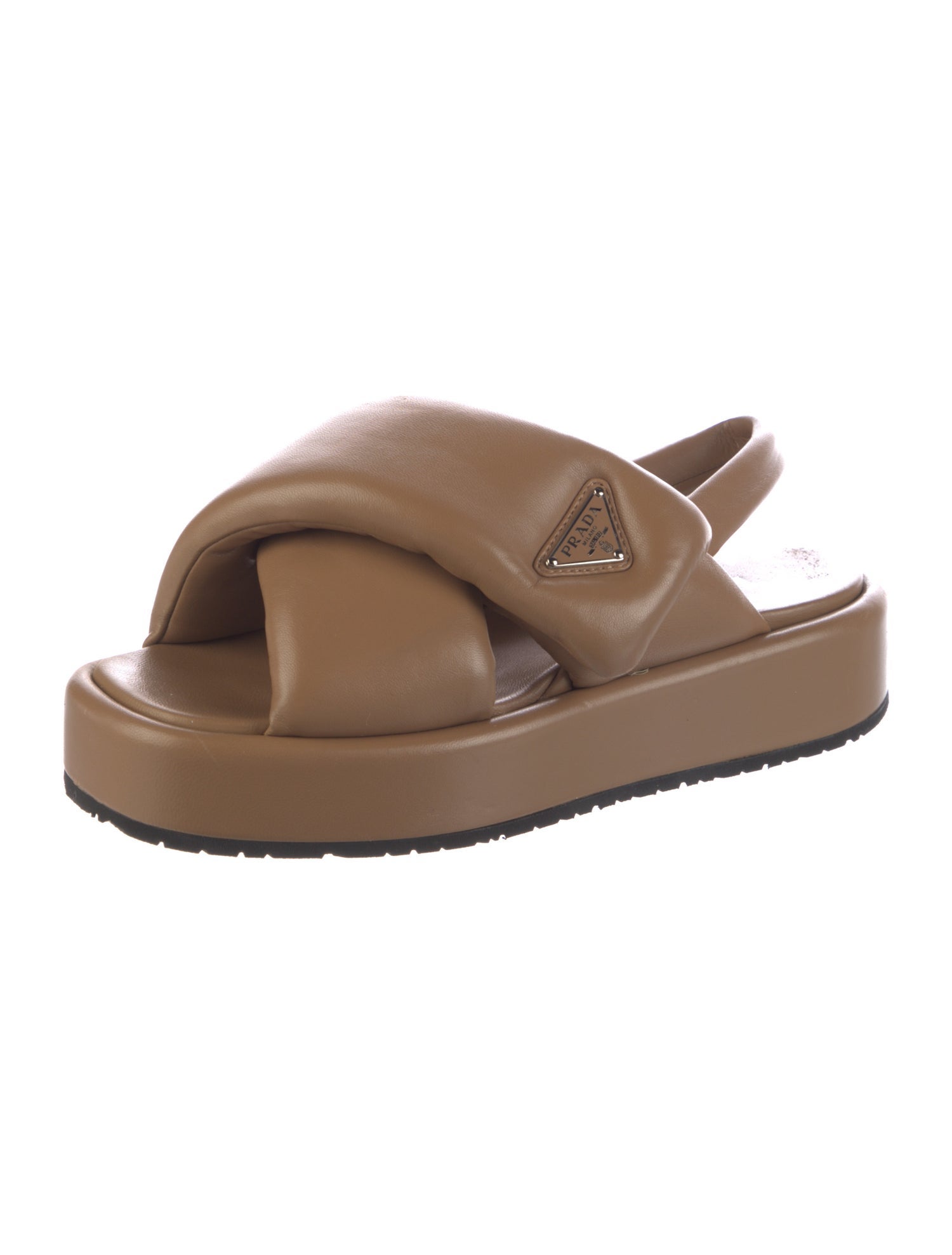 Prada Leather Slingback Sandals