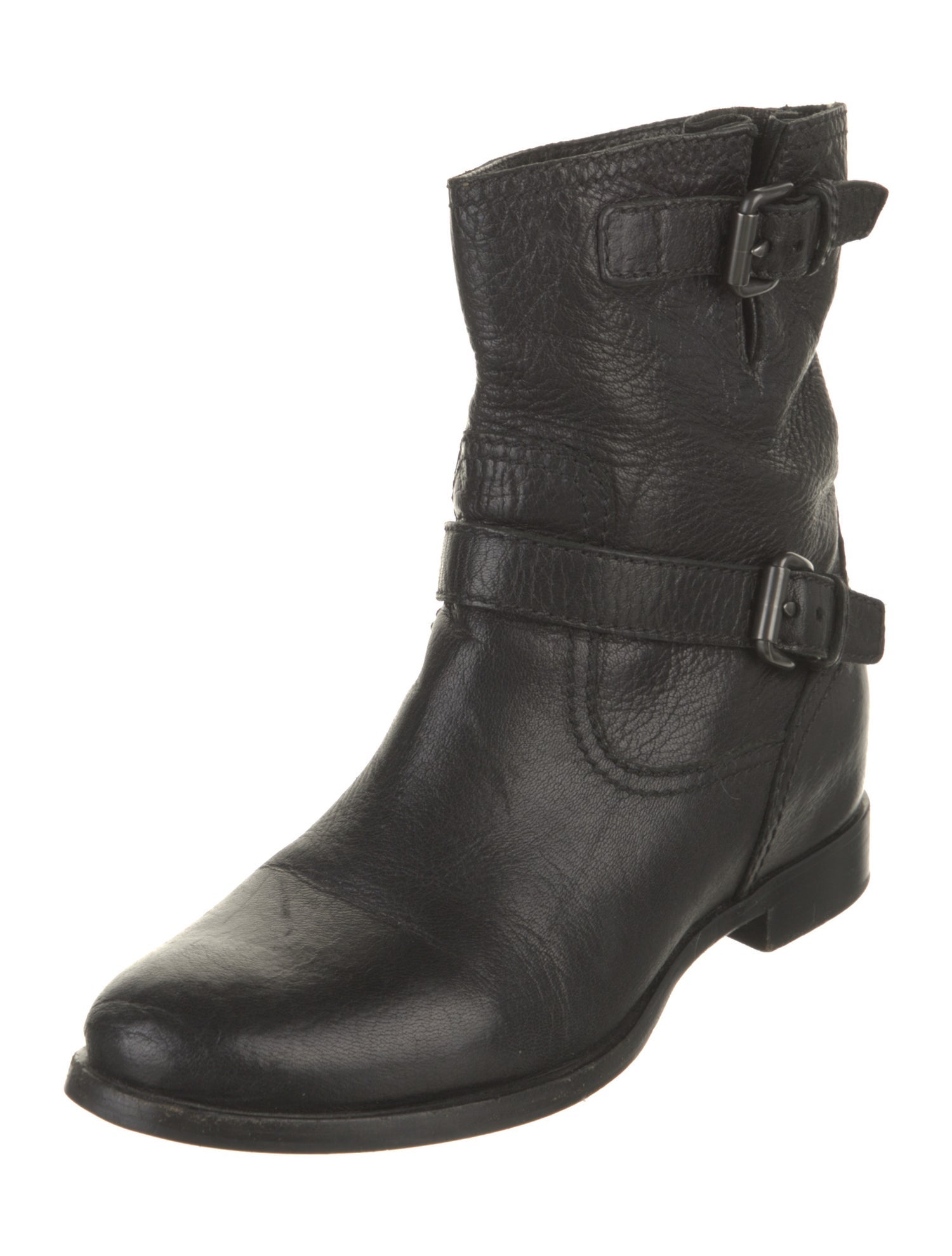 Prada Leather Moto Boots