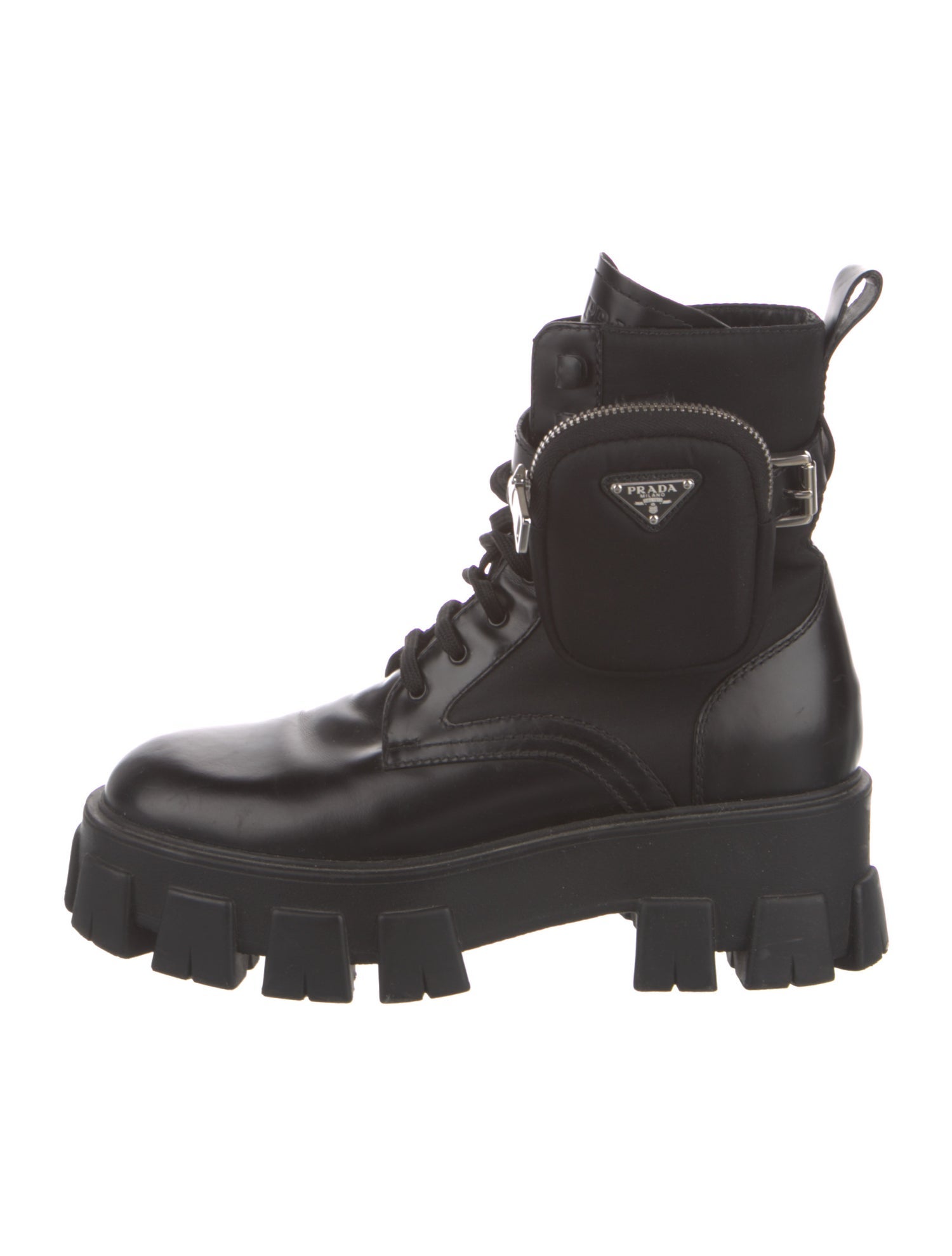 Prada Leather Combat Boots