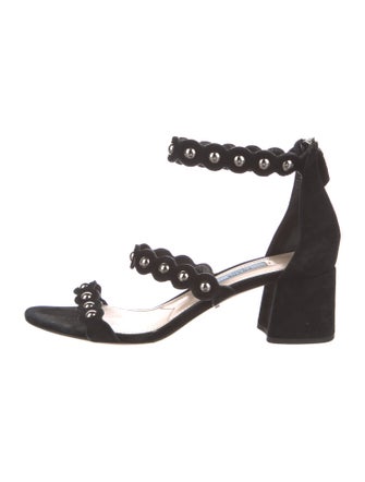 Prada Suede Studded Accents Sandals