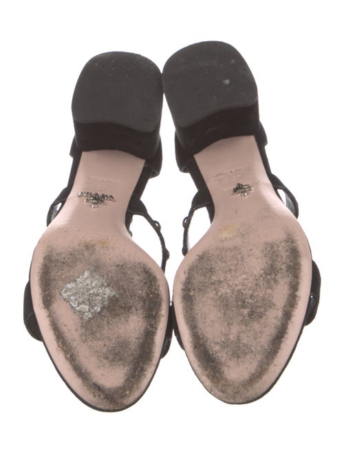 Prada Suede Studded Accents Sandals