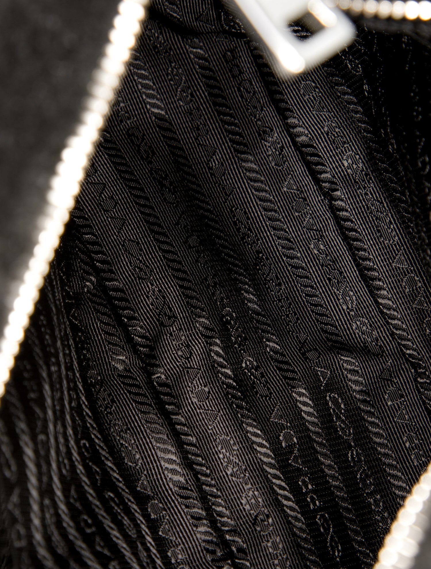 Prada Enameled Metal Triangle Messenger Bag