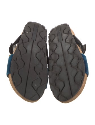 Prada Velvet Colorblock Pattern Slides