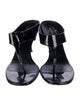 Prada Patent Leather T-Strap Sandals