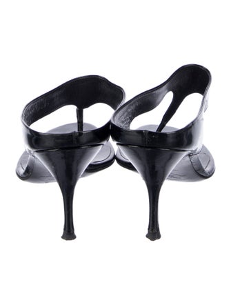 Prada Patent Leather T-Strap Sandals