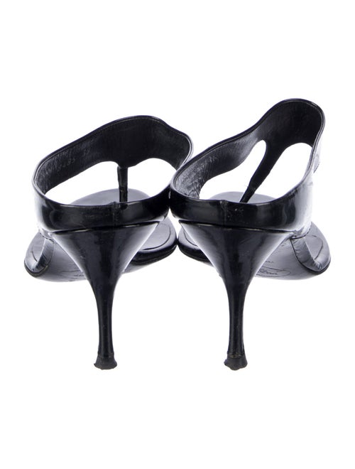 Prada Patent Leather T-Strap Sandals