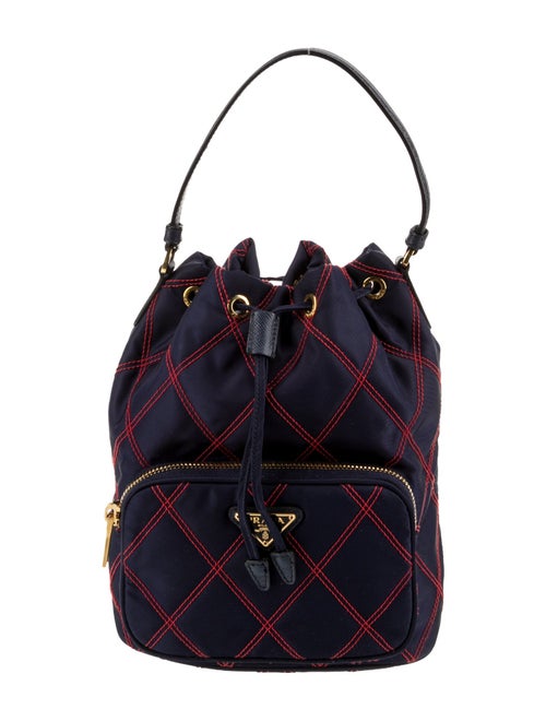 Prada Enameled Metal Triangle Re-Nylon Duet Bag