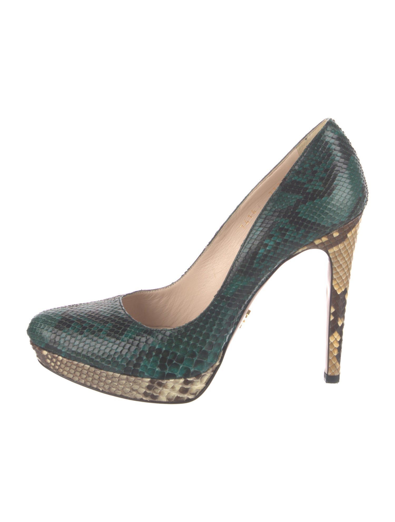 Prada Leather Animal Print Pumps