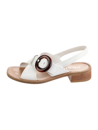 Prada Leather Slingback Sandals