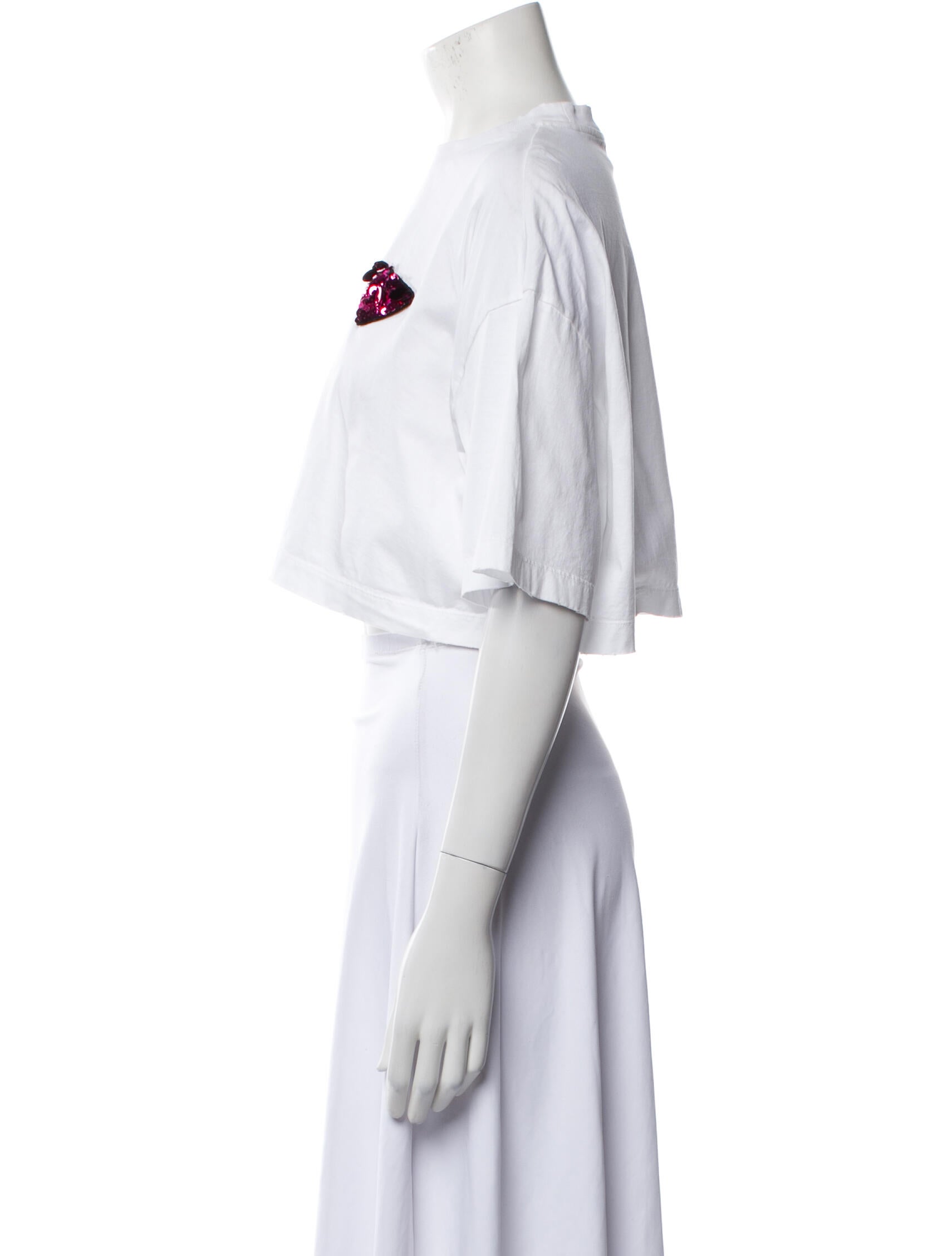 Prada 2022 Graphic Print Crop Top