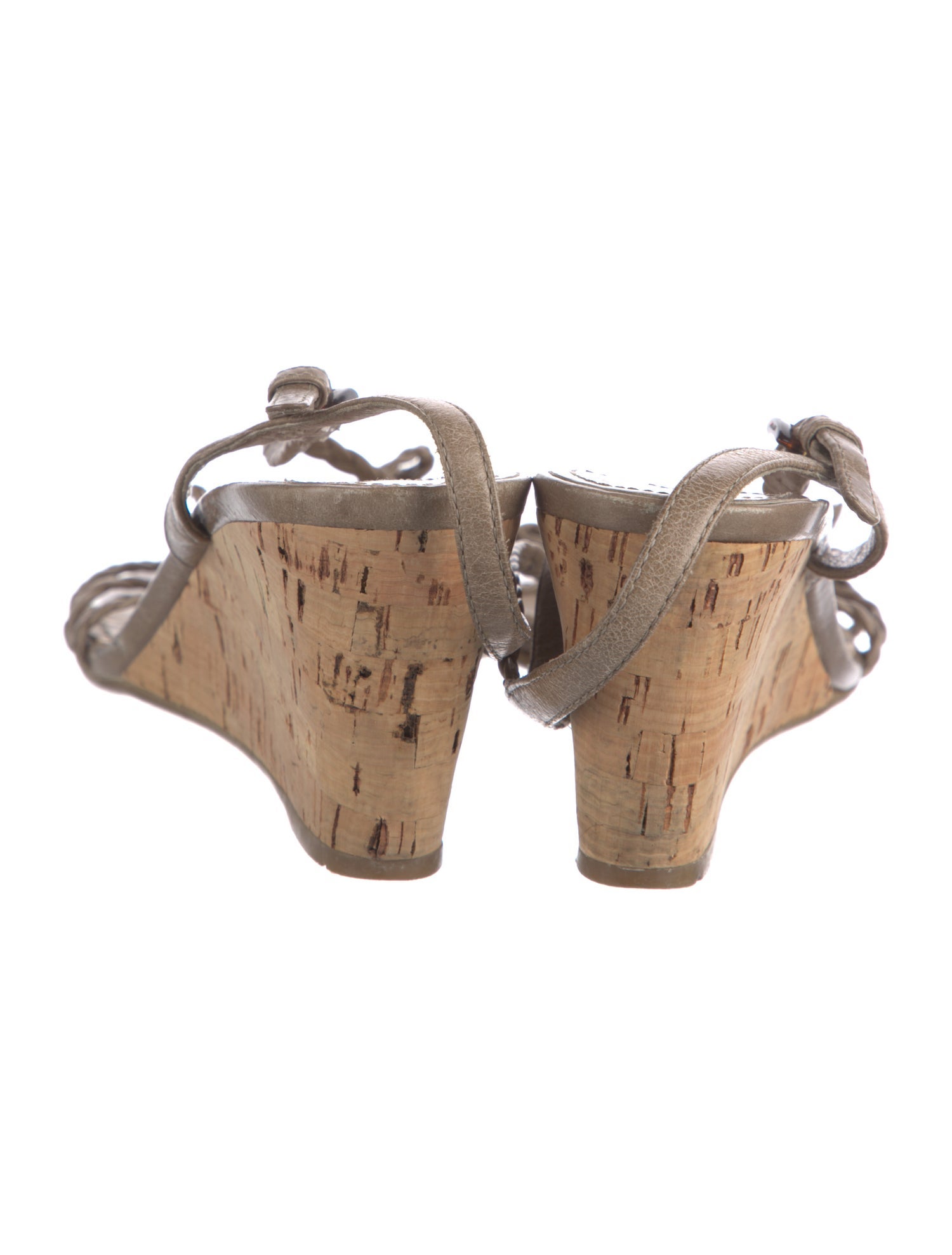 Prada Leather Bow Accents Slingback Sandals