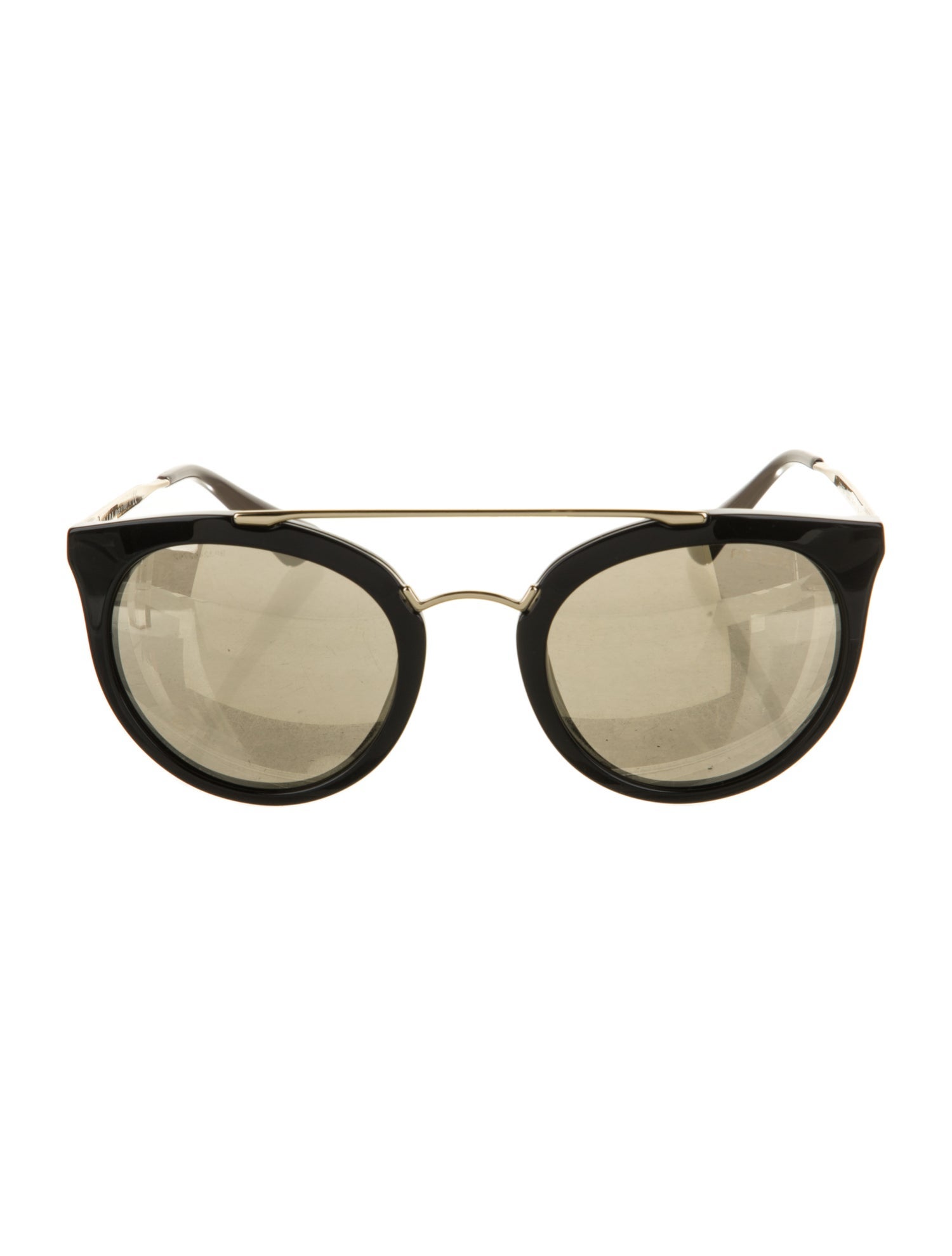 Prada Round Mirrored Sunglasses