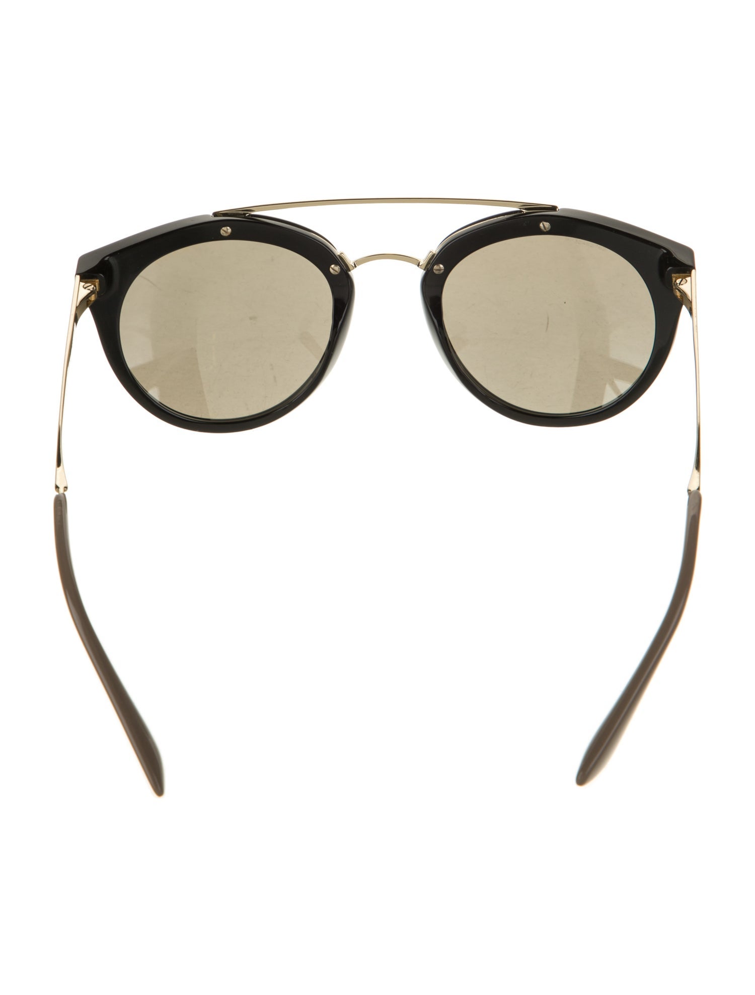 Prada Round Mirrored Sunglasses