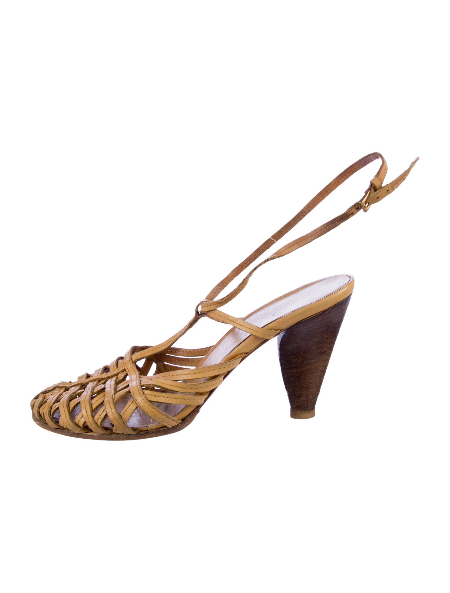 Prada Leather Colorblock Pattern Slingback Pumps