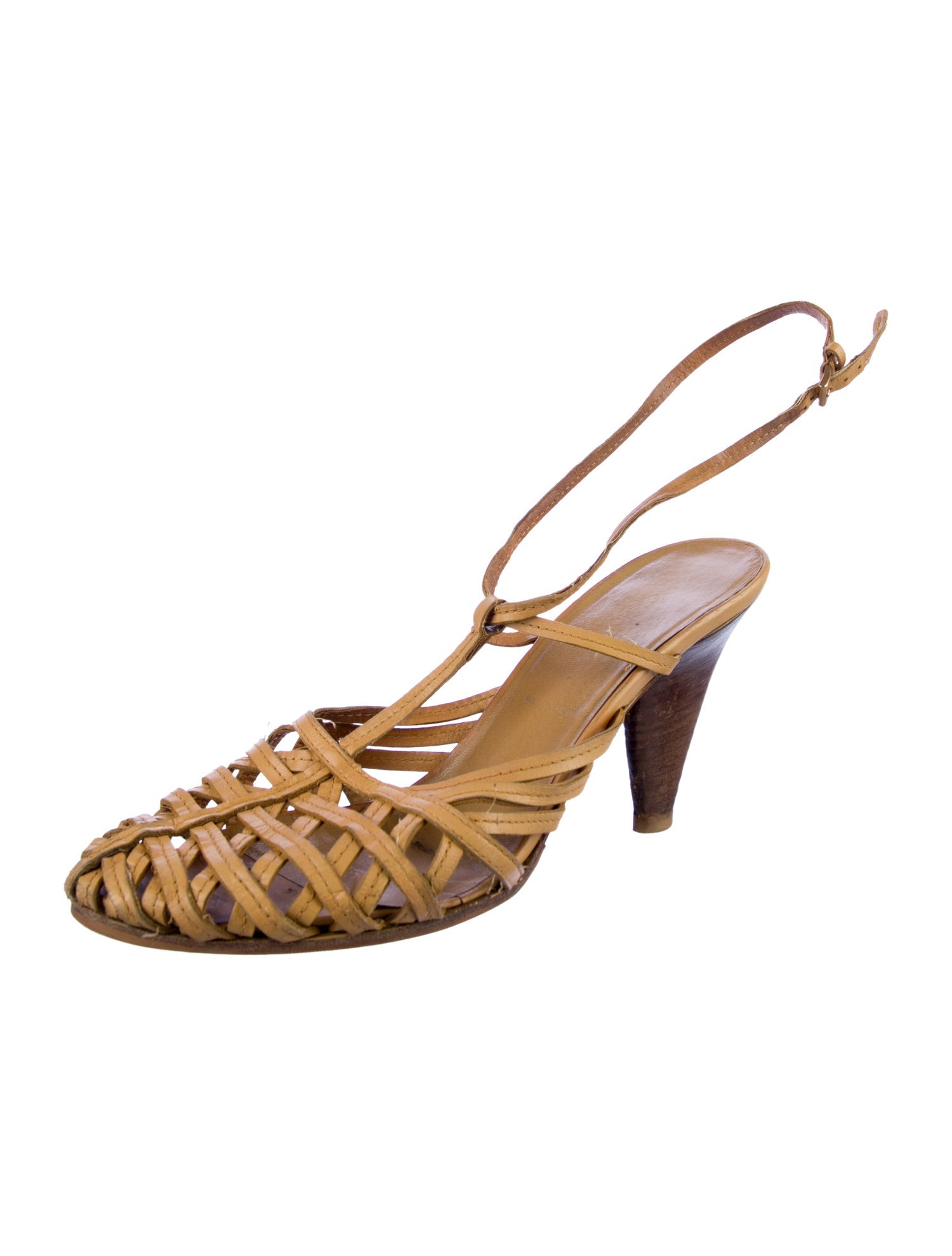 Prada Leather Colorblock Pattern Slingback Pumps