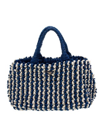 Prada Enameled Metal Triangle Top Handle Bag