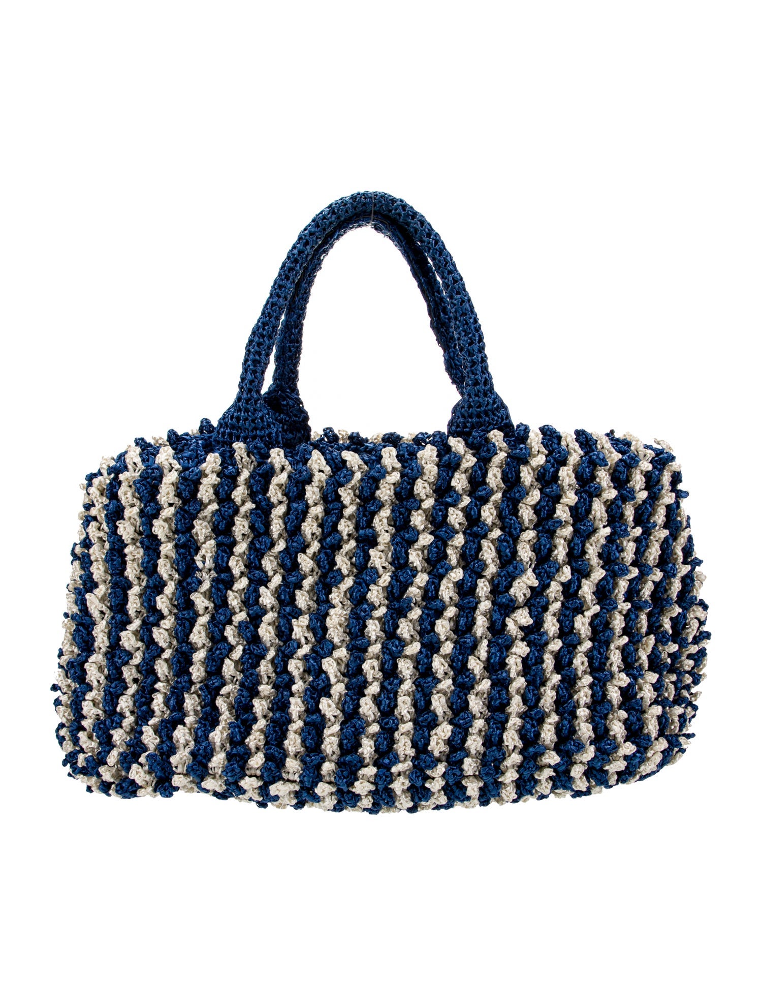 Prada Enameled Metal Triangle Top Handle Bag