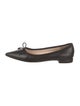 Prada Leather Bow Accents Ballet Flats