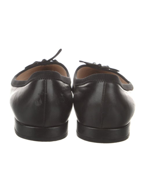 Prada Leather Bow Accents Ballet Flats