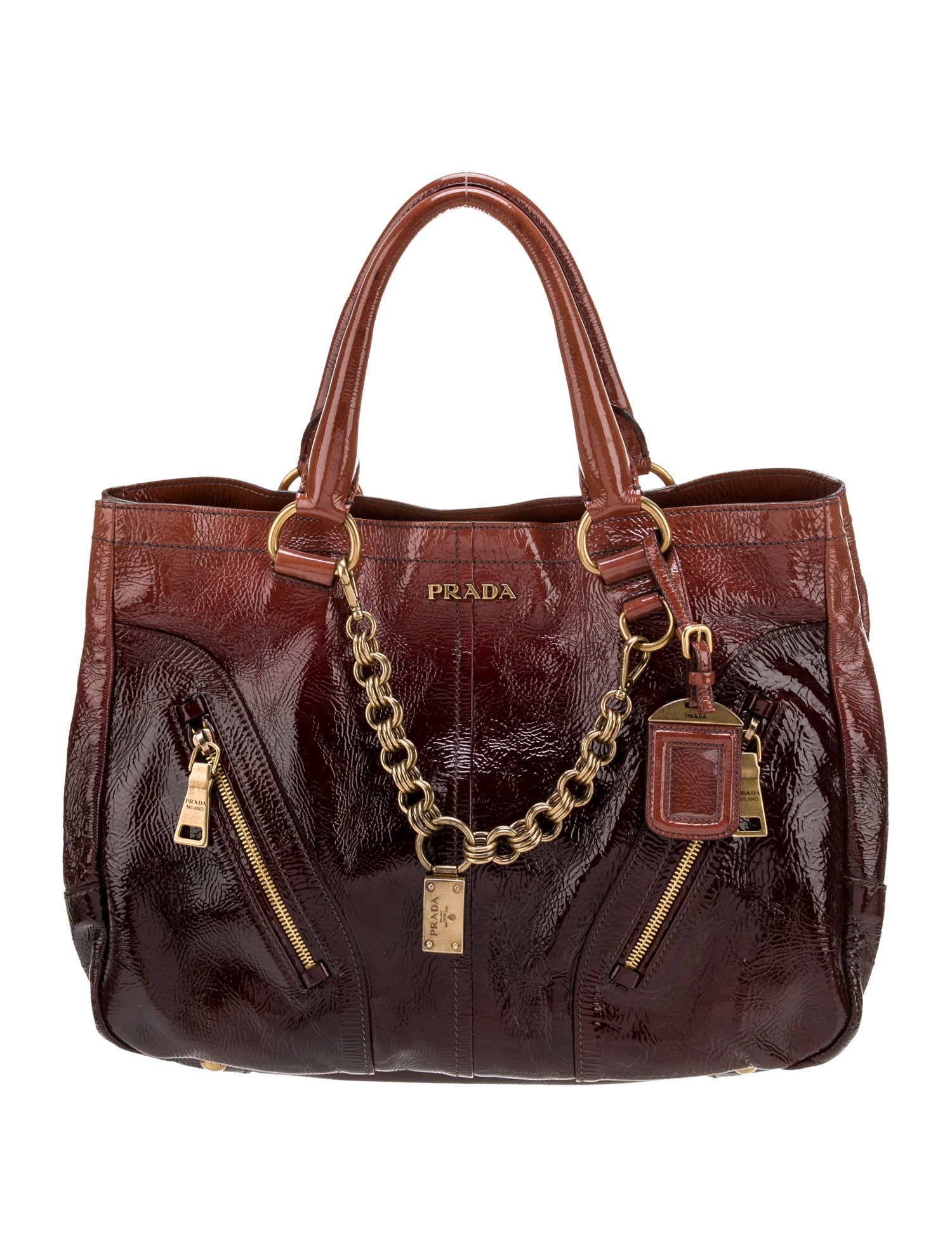 Prada Vitello Leather Top Handle Bag