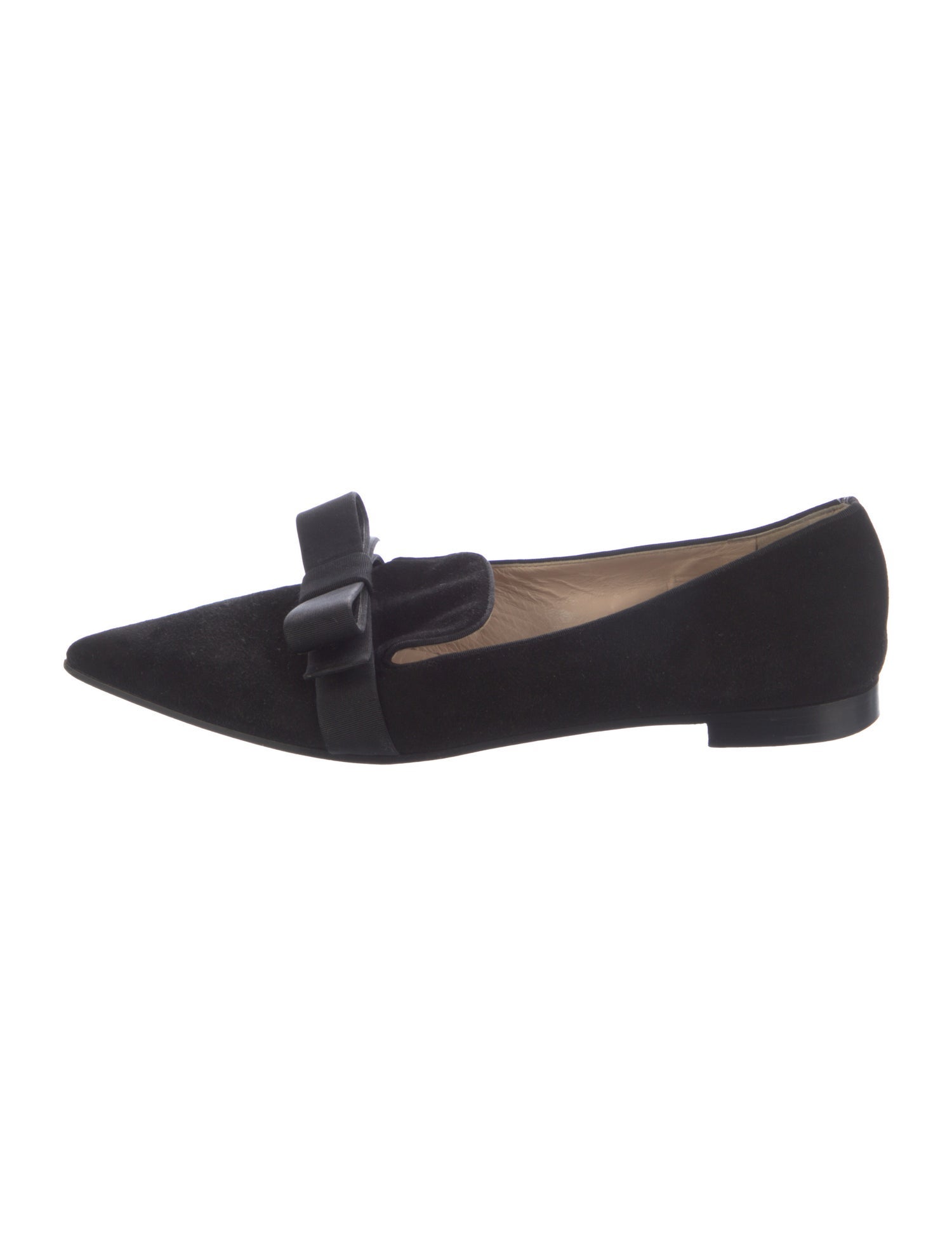 Prada Suede Bow Accents Loafers