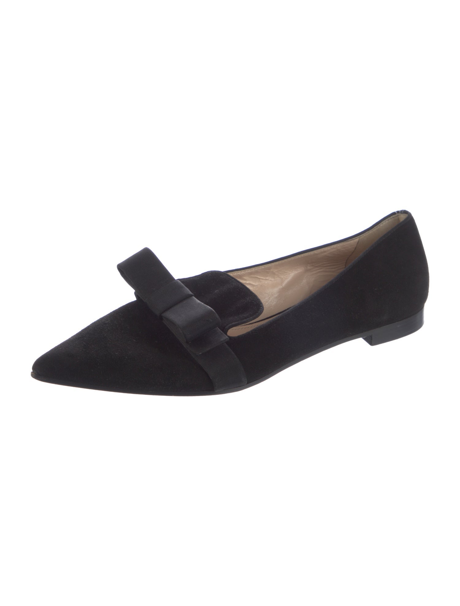 Prada Suede Bow Accents Loafers