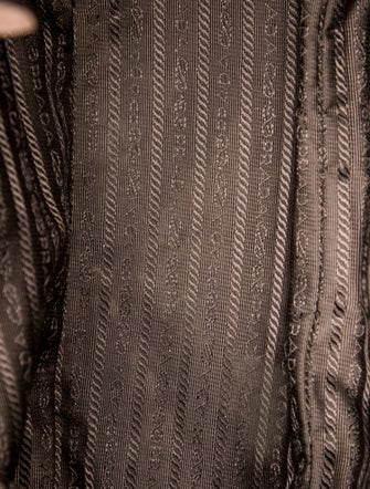 Prada Enameled Metal Triangle Hobo