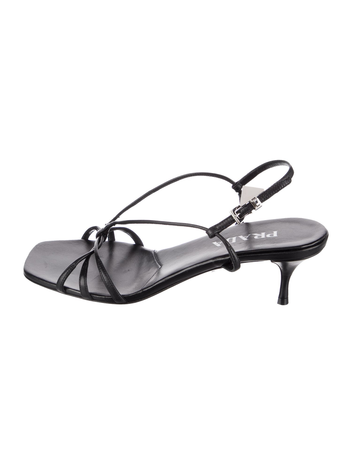 Prada Leather Slingback Sandals